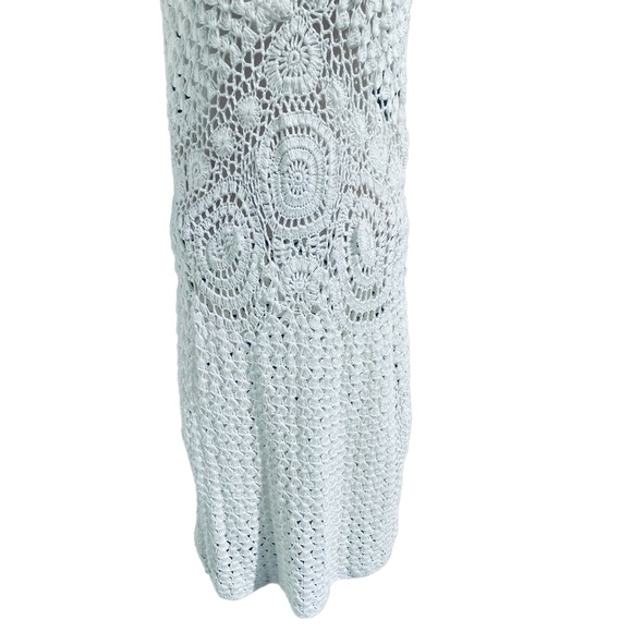 ✌🏻sold✌🏻FLOOK. Crochet Boho Cover Up Dress Size Medium Short Mini - Picture 9 of 15